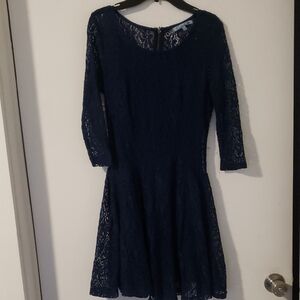 Fishbowl Women's Navy Lace Fit & Flare Dress